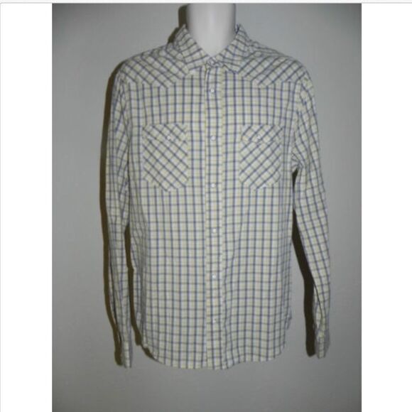 William Rast Snap Front Mens Medium Plaid NWT - Picture 1 of 3